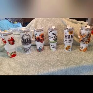 Floral and Nature Themed Tumblers Set